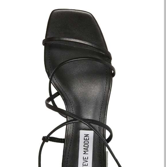 Steve Madden Involved Barely-There Sandals Black -6 - Picture 4 of 8